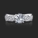 1.45 ctw. 14 Stone Tiffany Style 4 Prong Diamond Engagement Ring - Top View