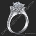 Lotus Ring 8 Petal 1.00 ct. Diamond Band Flower Ring