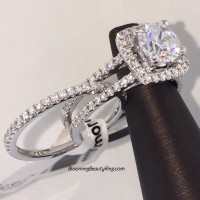 Simon G Fabled Halo Engagement Ring Set
