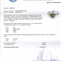 Fancy Brown Heart Diamond Halo Engagement Ring Appraisal