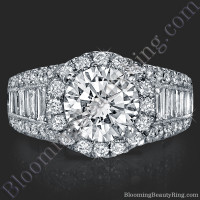 The Majestic Halo Diamond Engagement Ring 2