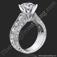 round diamond engagement ring set