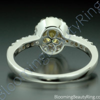 .85 ctw. Multi Prong Oval Yellow Sapphire and Diamond Ring - 3