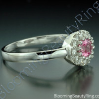 .60 ctw. Pink Sapphire and Diamond Raised Ring - 3