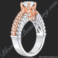 unique rose white gold engagement ring