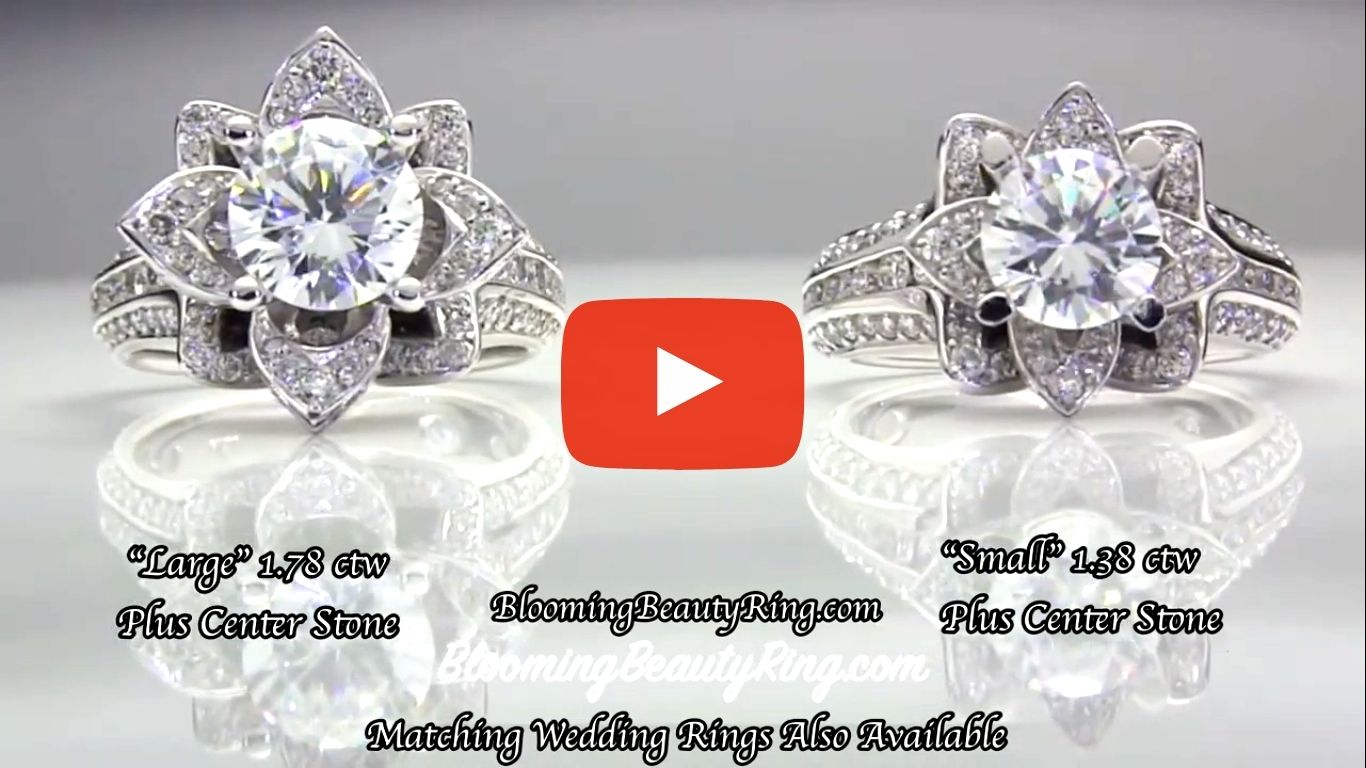 1.78 ctw. Original Large Blooming Beauty Flower Ring – bbr434 compare the large and small version video