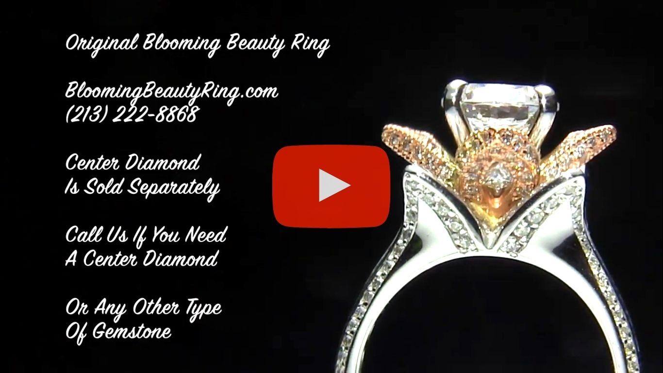 1.78 ctw. Original Large Blooming Beauty Flower Ring – bbr434 two-toned gold video