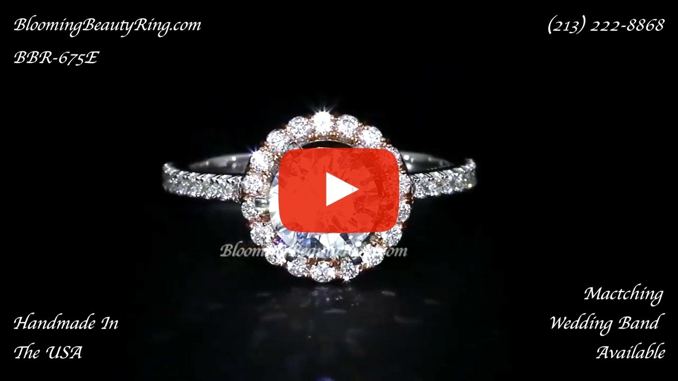 .45 ctw. Halo Engagement Ring BBR-675E laying down video
