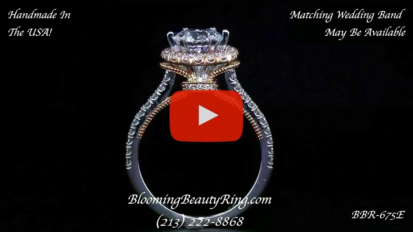 .45 ctw. Halo Engagement Ring BBR-675E standing up video