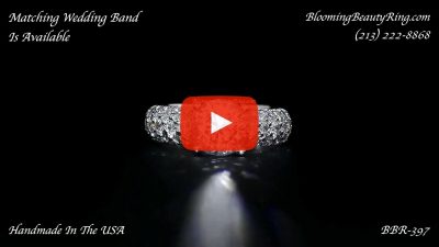 .95 ctw. 14K Gold Diamond Engagement Ring – nrd397 laying down video