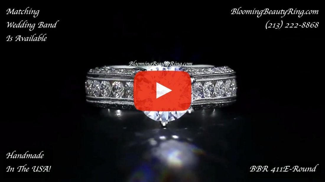 1.40 ctw. 14K Gold Diamond Engagement Ring – nrd411e-1 laying down video