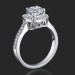 .38 ctw. Halo and Millegrain Diamond Engagement Ring Setting