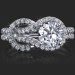 .45 ctw. Micro Pave Set Ultimate Knot Diamond Engagement Ring Top View