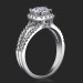 .50 ctw. Channel Stepped Halo Split Shank Engagement Ring Setting