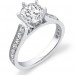 .55 ctw 6 Prong Claw Channel Set Engagement Ring Different Angle