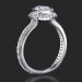.56 ctw. Halo Bezel Millegrain Diamond Engagement Ring Setting