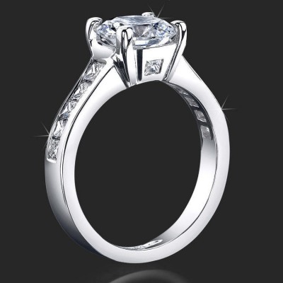 .82 ctw. Deep Channel Set Diamond Engagement Ring - bbr422