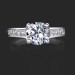 .82 ctw. Deep Channel Set Diamond Engagement Ring Top View