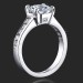 .82 ctw. Deep Channel Set Diamond Engagement Ring Setting