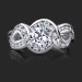 1.20 ctw. 4 Curved Channel Set Diamond Engagement Ring Top View