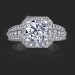 1.32 ctw. Ring of Art Diamond and Engraved Engagement Ring - Top View