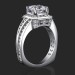 1.35 ctw. Regal Designed Deep Set Round Diamond Engagement Ring Setting
