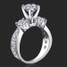 1.45 ctw. 14 Stone Tiffany Style 4 Prong Diamond Engagement Ring Setting