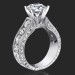 4.20 ctw. Round Diamond Millegrain Engraved 6 Prong Diamond Engagement Ring Set - Ring by Itself