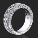 4.20 ctw. Round Diamond Millegrain Engraved 6 Prong Diamond Engagement Ring Set - Wedding Band by Itself