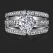 .58 ctw. Double Split Shank Micro Pave Diamond Engagement Ring Top View