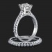 .74 ctw. Petite Channel Curved Set Princess Engagement Ring Set