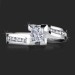 .90 ctw. Channel Set Flush Style 4 Prong Diamond Engagement Ring Top View