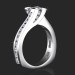 .90 ctw. Channel Set Flush Style 4 Prong Diamond Engagement Ring Setting