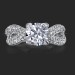 .98 ctw. Small Split Shank Micro Pave Diamond Engagement Ring - Top View