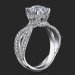 .98 ctw. Small Split Shank Micro Pave Diamond Engagement Ring Setting