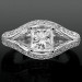 Diamond Paved Artistically Designed Split Shank Engagement Ring Laying Down