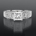 Pave Wide Diamond Band with Intricate Milgrain Edging and Design Laying Down