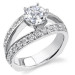 A Full Split Shank Slightly Soft Cornered Diamond Engagement Ring Turned