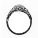 049bbr | Antique Filigree Ring | for a 1.20ct. to 1.30ct. round stone | Hexagonal