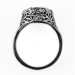 083bbr | Antique Filigree Ring | for a 3.45ct to 3.55ct round stone | Leafy Floral Design