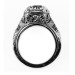 110bbr | Antique Filigree Ring | for a 3.45ct to 3.55ct round stone | Victorian Inspired