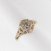 128fbbr | Pre-Set Antique Filigree Ring | .37ct. round diamond | Scrolls