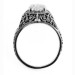 m005bbr | Antique Filigree Ring | for a 1.57ct to 1.67ct marquise stone | Running Scrolls