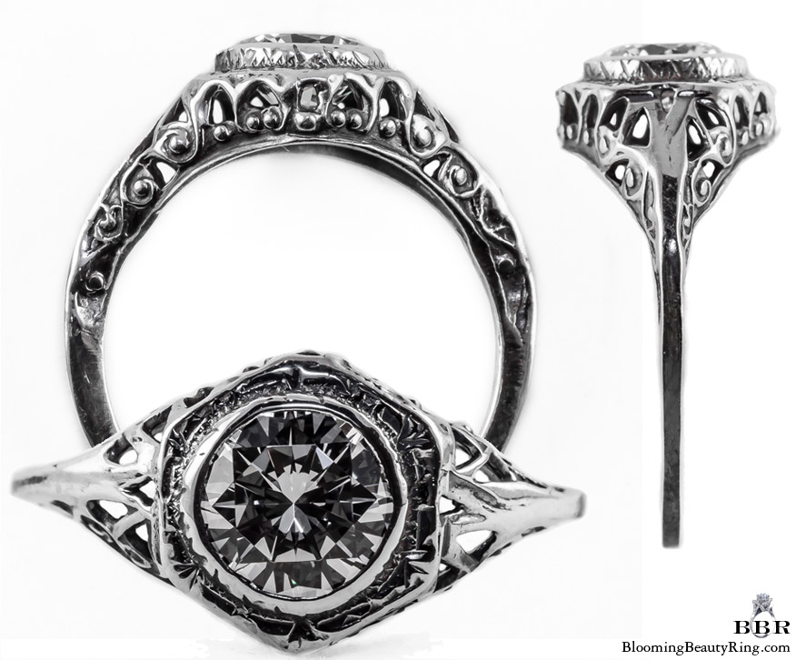 049bbr antique filigree engagement rings