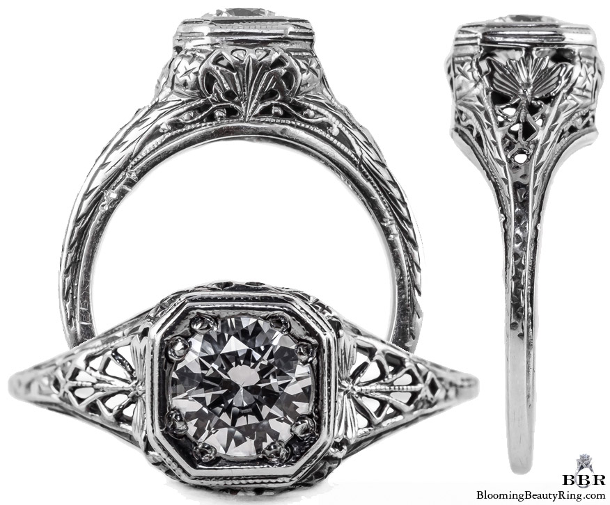 093bbr antique filigree engagement rings