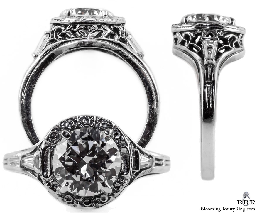104bbr antique filigree engagement rings