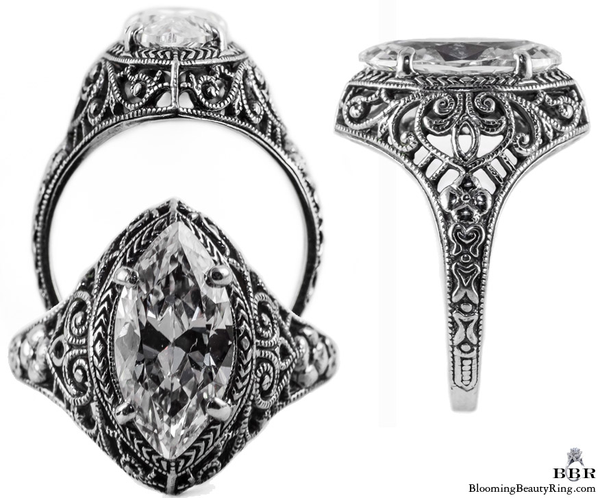 m005bbr antique filigree engagement rings