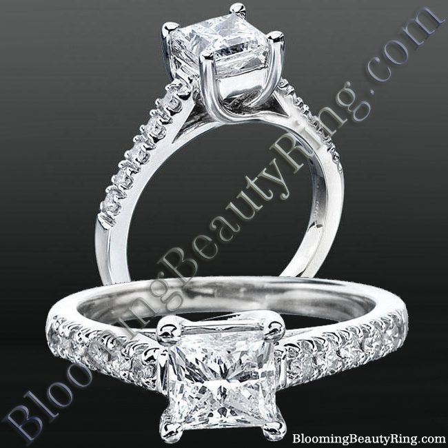 Bridge and Crossover U Prong Diamond Engagement Ring