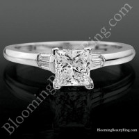 Cathedral Bezel Set Engagement Ring with Peekaboo Diamonds