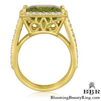 Apple Green Peridot Gemstone Ring